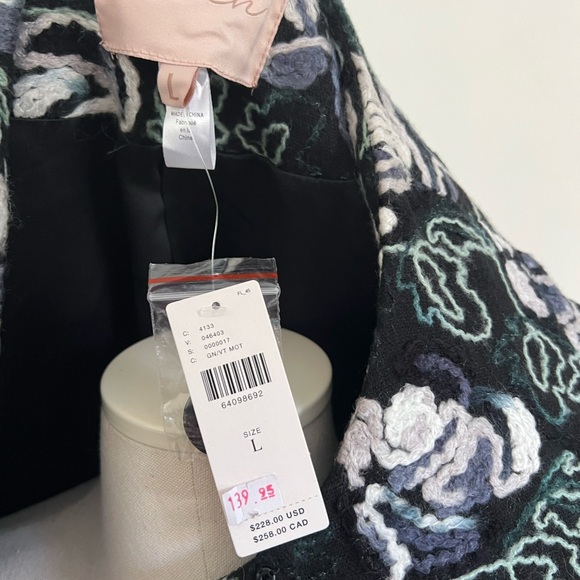 NWT Anthropologie Floral Embroidered Coat by Hutch - Picture 1 of 7